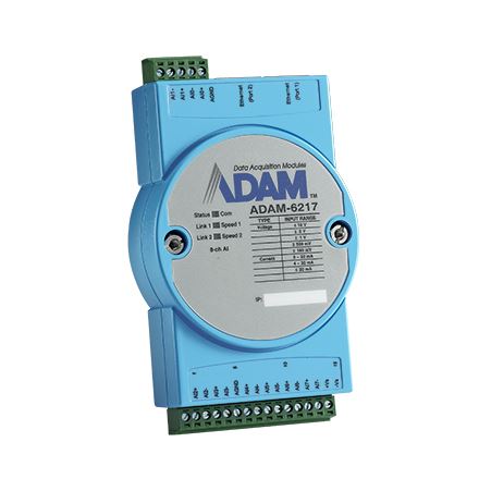 ADAM-6217 - Módulos de aquisição de dados Ethernet 10/100 via Modbus/TCP, MQTT, API REST